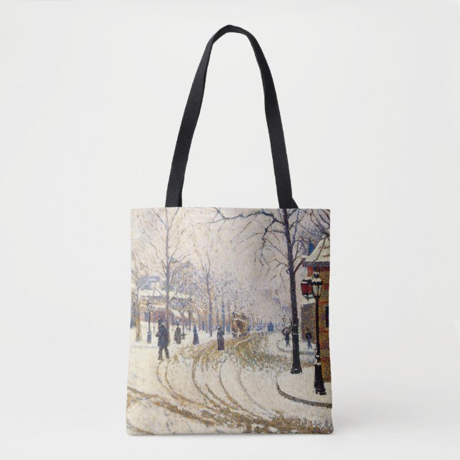 Tote Bag Neige, Boulevard de Clichy, Paris par Paul Signac (Devant)