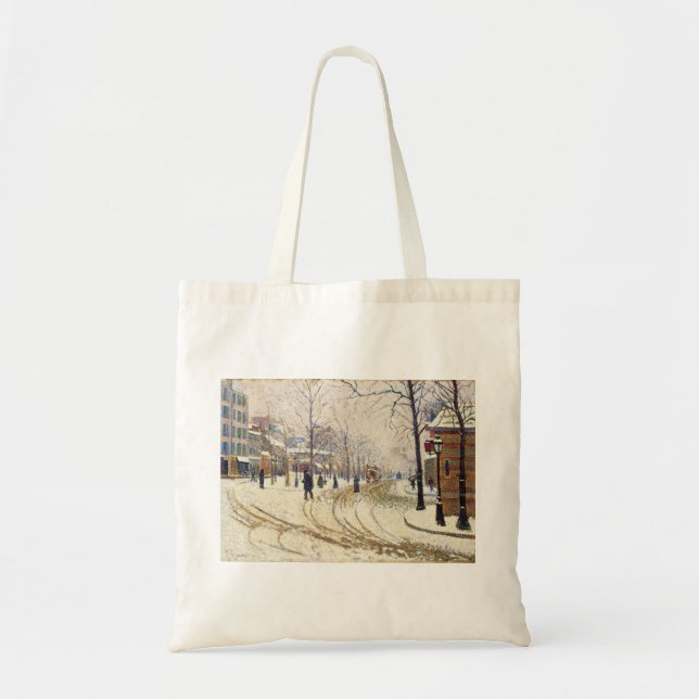 Tote Bag Neige, Boulevard de Clichy, Paris par Paul Signac (Devant)