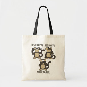 Tote Bag N'entendez aucun singe de mal - nouveau
