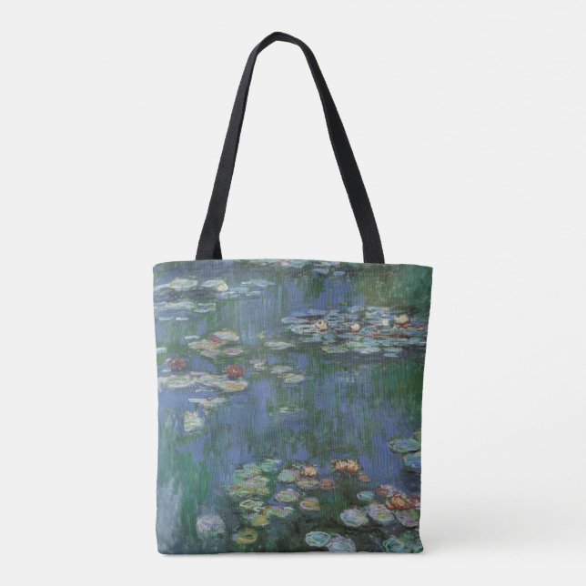 Tote Bag Nénuphars de Claude Monet, Fleurs Vintages (Dos)