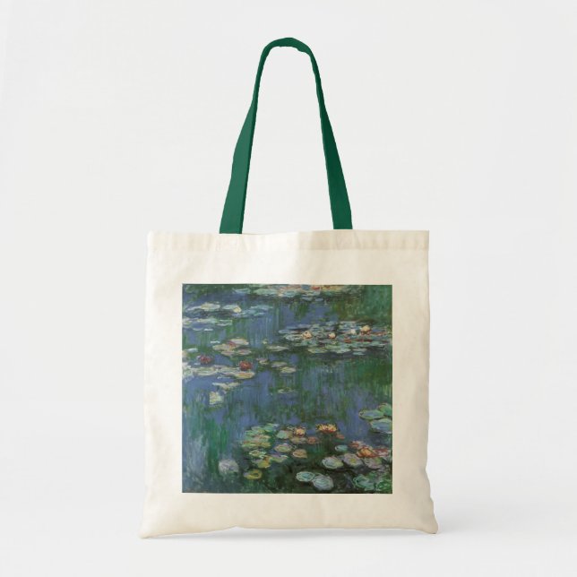 Tote Bag Nénuphars de Claude Monet, Fleurs Vintages (Devant)