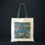 Tote Bag Nénuphars de Claude Monet, Impressionnisme Vintage<br><div class="desc">Nénuphar (1914) de Claude Monet est une peinture de nature impressionniste vintage. Une des nombreuses variations de peintures florales de nénuphars que Monet peint par l'étang dans son jardin fleuri à Giverny, France. À propos de l'artiste : Claude Monet (1840-1926) est un fondateur du mouvement de peinture impressionniste française, dont...</div>