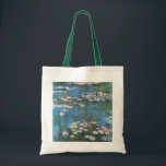 Tote Bag Nénuphars de Claude Monet, Impressionnisme Vintage<br><div class="desc">Nénuphar (1914) de Claude Monet est une peinture de nature impressionniste vintage. Une des nombreuses variations de peintures florales de nénuphars que Monet peint par l'étang dans son jardin fleuri à Giverny, France. À propos de l'artiste : Claude Monet (1840-1926) est un fondateur du mouvement de peinture impressionniste française, dont...</div>