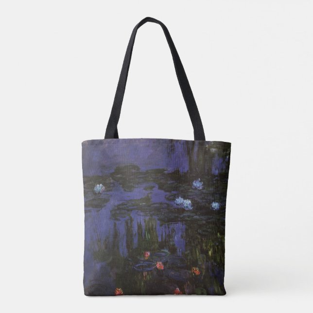 Tote Bag Nénuphars de Claude Monet, Impressionnisme Vintage (Dos)