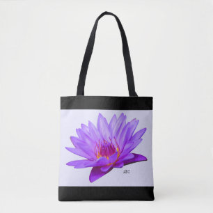 Tote Bag Nénuphars faits sur commande de pourpre de lavande