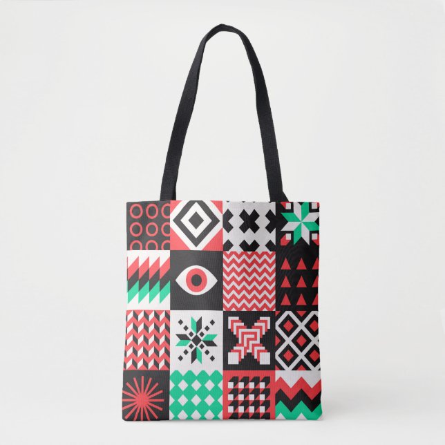 Tote Bag NÉO GEO. Conception graphique du motif de géométri (Devant)