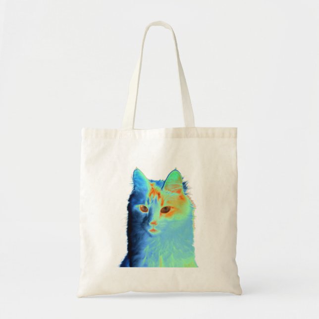 Tote Bag Neon Angora Cat (Devant)