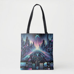 Tote Bag Neon Cyberworld