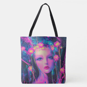 Tote Bag Neon, déesse Alien