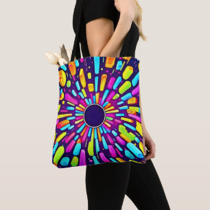 Tote Bag Neon Dreamscape : Un voyage psychédélique