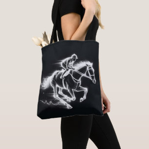 Tote Bag Neon Jockey sur un cheval de balle