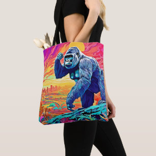 Tote Bag Neon Jungle Gorilla Imaginaire urbain