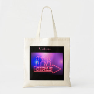 Tote Bag Neon Pink Girls Sign Thunder_cove