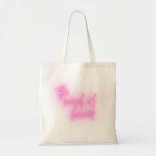 Tote Bag Neon Pink Maid of Honor Wedding Party
