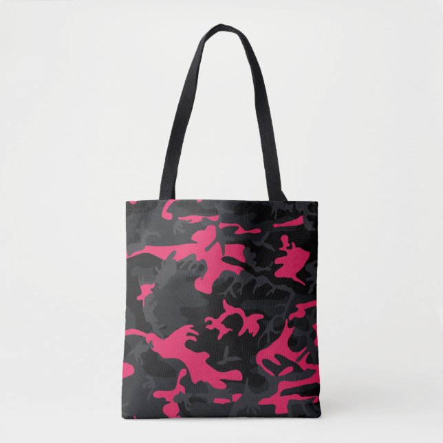 Tote Bag Neon Pink met en évidence Camo (Devant)