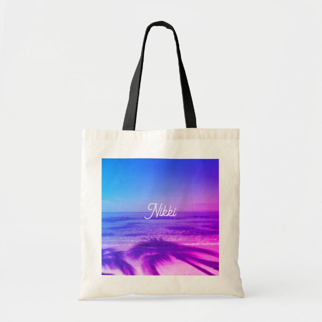 Tote Bag Neon Tropical Paradise tendance (Devant)