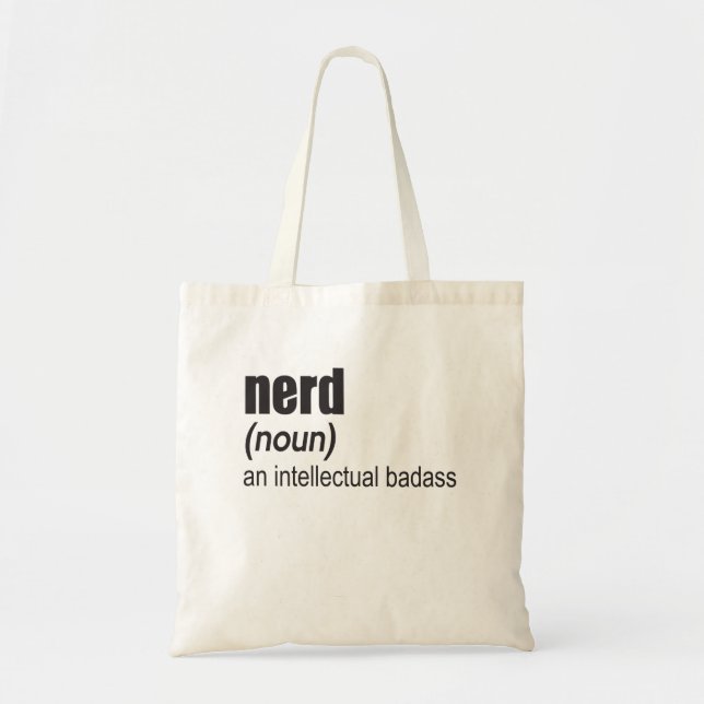 Tote Bag Nerd (Noun) Un Badass Intellectuel (Devant)