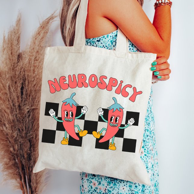 Tote Bag Neuro Épicé, Autisme, TDAH, Neurodiversité rétro (Créateur téléchargé)