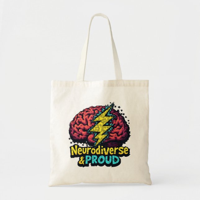 Tote Bag Neurodivers et fiers (Devant)