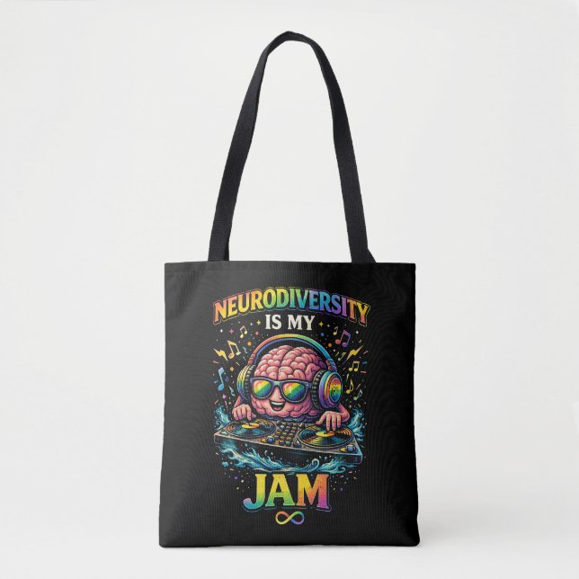 Tote Bag Neurodiversity Is My Jam (Devant)