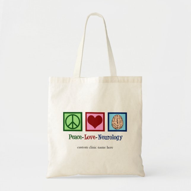 Tote Bag Neurologie de l'amour de la paix Neurologiste pers (Devant)