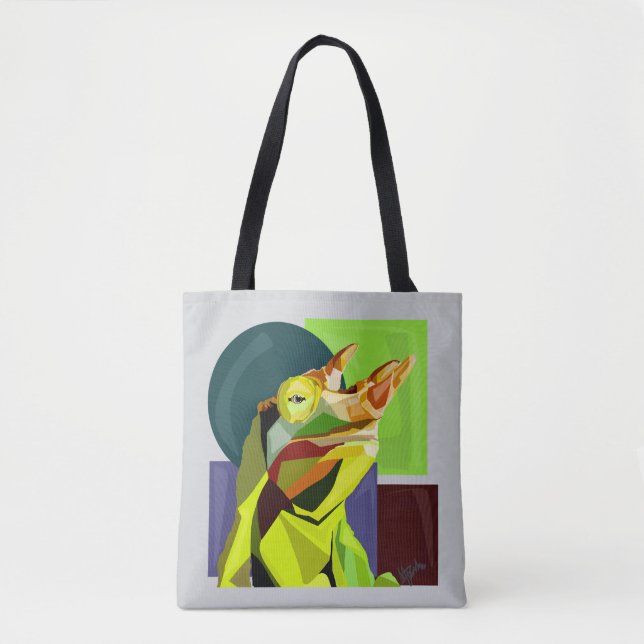 Tote Bag New Cham On The Block—Jackson’s Chameleon  (Devant)