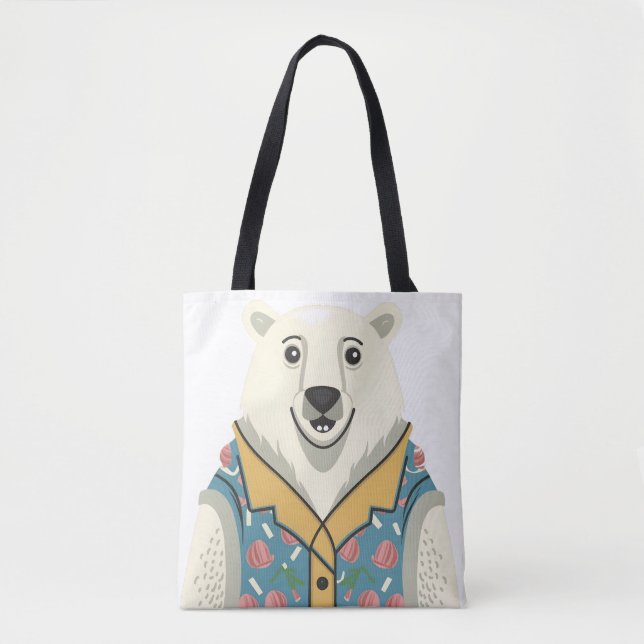 Tote Bag New Year and funny and happy animals (Devant)