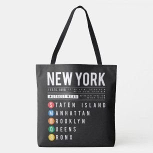 Tote Bag New York 5 Boroughs