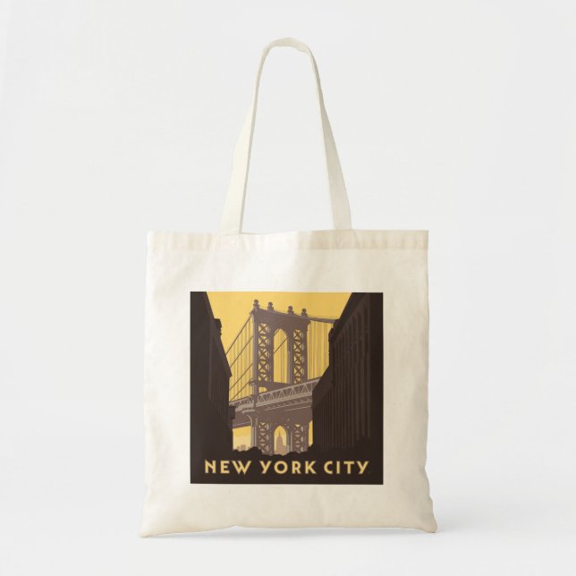 Tote Bag New York | Brooklyn Bridge (Devant)