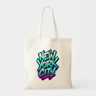Tote Bag New York City Neon Graffiti Street Art Design