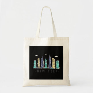 Tote Bag New York City NYC Skyline NY Aquarelle Souvenir G