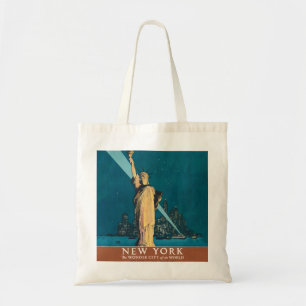 Tote Bag New York City Vintage voyage Liberty Skyline