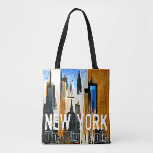 Tote Bag New York La Grande Pomme Peinture Abstraite