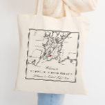 Tote Bag Newport Rhode Island Black White Mariage Bienvenue<br><div class="desc">Ces sacs fourre-tout en noir et blanc Newport, Rhode Island sont parfaits pour accueillir vos invités hors de la ville avec des cadeaux de bienvenue, ou les customiser pour votre mariage. Déplacez le coeur en cliquant sur "Editer à l'aide de l'outil de conception" sous "Personnaliser". Parfait pour tous les grands...</div>