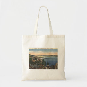 Tote Bag Newport VT Lake Memphremagog Style Vintage des ann