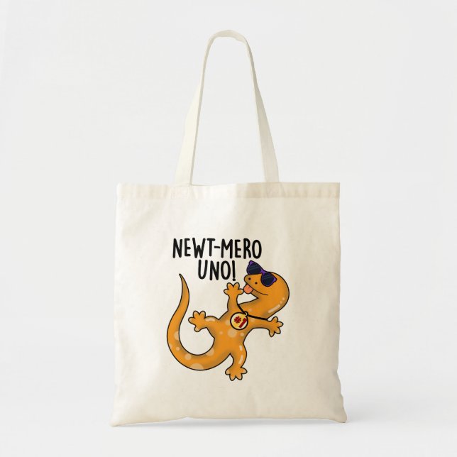 Tote Bag Newt-mero Uno Funny Newt Pun (Devant)