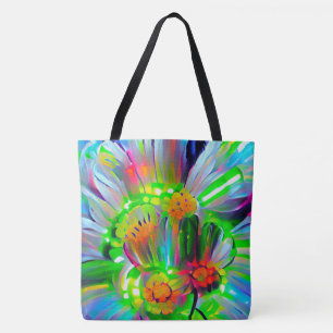 Tote Bag Nez des marguerites Abstraites aux couleurs vives