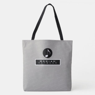 Tote Bag nice modern black all-over music