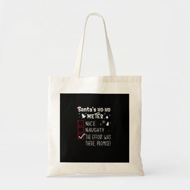 Tote Bag Nice Naughty The Was There Promise Christmas (Devant)