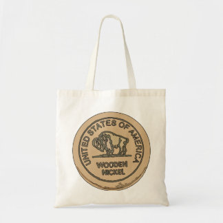 Tote Bag Nickel de bison en bois, ajouter du texte