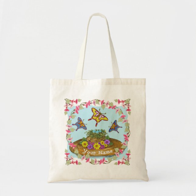 Tote Bag Nid de chapeau fleuri  (Devant)