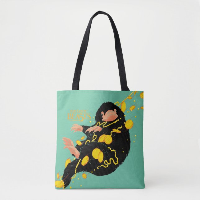 Tote Bag Niffler Floating With Gold (Devant)