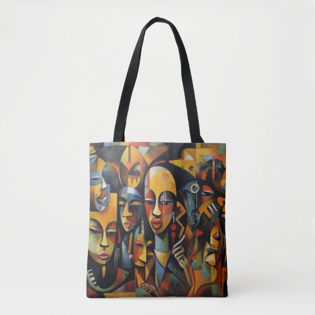Tote Bag Nigeria, Art Abstrait nigérian, Art Africain (Devant)