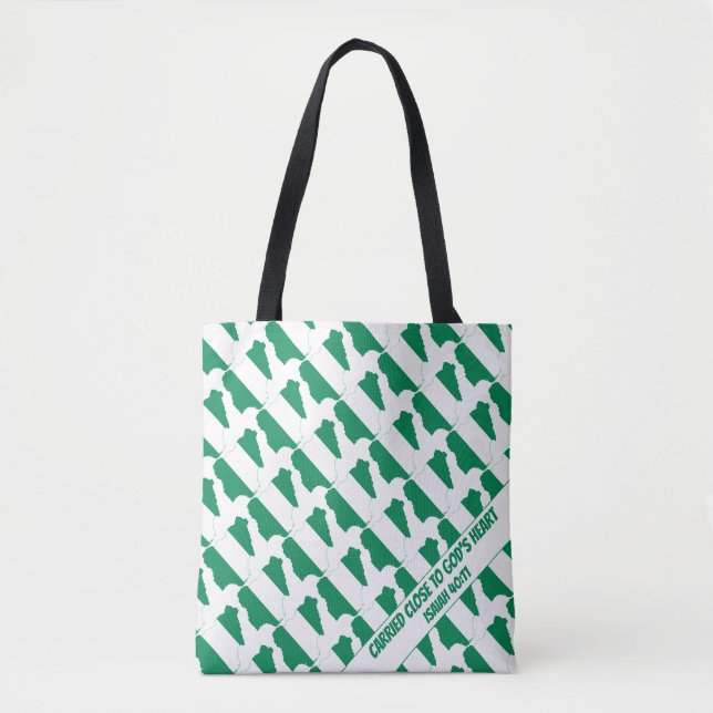 Tote Bag NIGERIA NAIJA DRAPEAU Bible Écriture chrétienne (Devant)