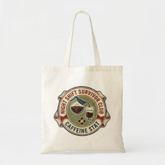 Tote Bag Night Shift Survivor Club Caffeine Nurse Coffee