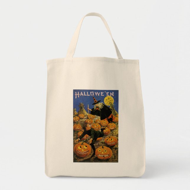 Tote Bag Nightmare du Citrouille d'Halloween (Devant)