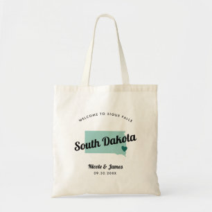 Tote Bag N'Importe Quel Mariage Color South Dakota Map,
