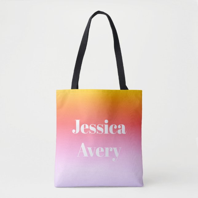 Tote Bag N'importe quel nom | Texte de style rétro-moderne  (Devant)