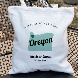 Tote Bag N'Importe Quelle Couleur Oregon Carte Mariage Welc
