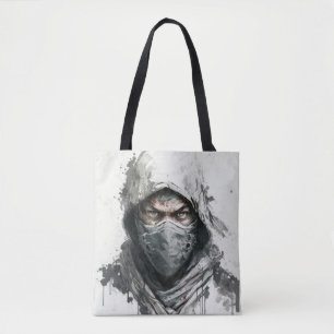 Tote Bag Ninja Portrait Guerrier Peinture aventure historiq